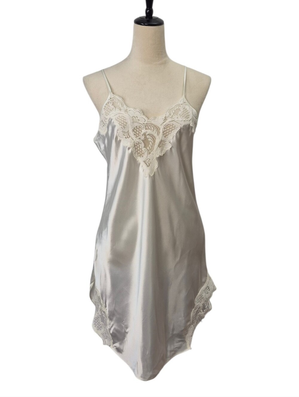 Victorias Secret VTG Gold Label Slip Dress Lace Satin M Fairy Coquette Y2K Angel